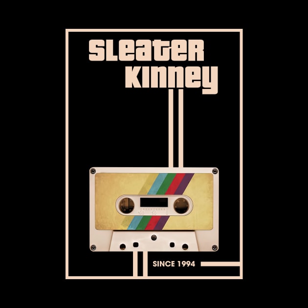 Sleater Kinney Music Retro Cassette Tape by Computer Science