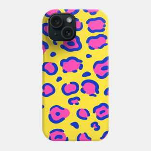Pink Yellow and Blue Leopard Skin Pattern Phone Case
