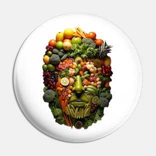 Vegetable Face Pin