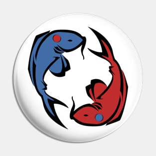 yin yang fish Pin