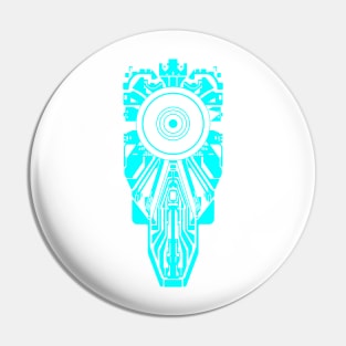 Game Warrior Cyan Pin