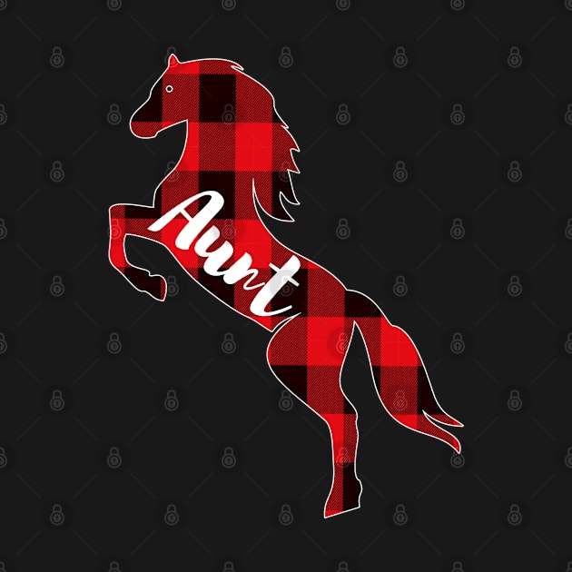 Red Plaid Horse Aunt by Bullenbeisser.clothes