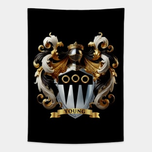 Young Family Crest Tapestry