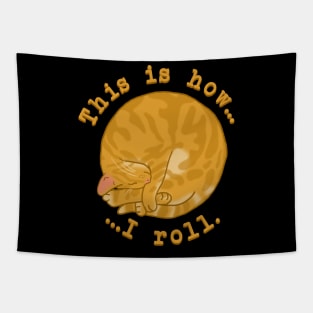 Rolling Cat - Ginger Tapestry