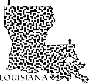 State of Louisiana Maze Magnet