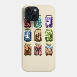 Cryptid Jar Collection Mothman Bigfoot Flatwoods Monster Yeti El Chupacabra Jersey Devil Squonk Fresno Nightcrawler Phone Case