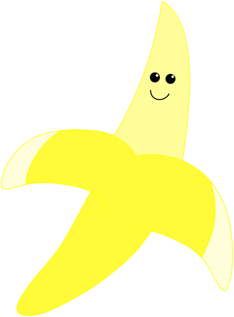 Cute Smile Banana Kids T-Shirt by Shygirl
