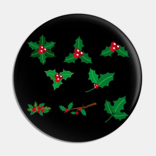 Christmas Holly Berries Pin