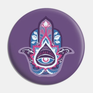 Hamsa Hand - Amethyst(February) Pin