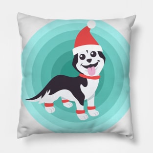 Christmas Husky Pillow