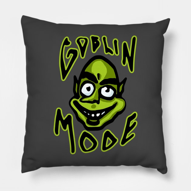 Goblin Mode Pillow by Captain Mossbeard