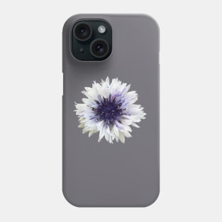 Cottage Core White Cornflower Phone Case