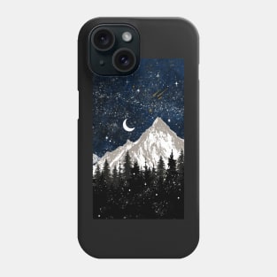 Stars Trees Dark Mountain Wonderland Celestes Studio© Phone Case