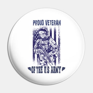 Proud Veteran Of The U.S Army Military Vintage Pin