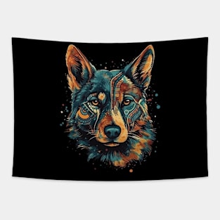 Colorful dog Tapestry