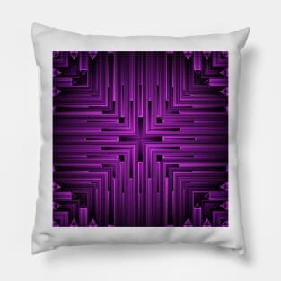 pink and purple floral fantasy kaleidoscopic design Pillow