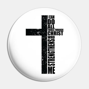 Jesus Bible text Cross sign Christian for men and women T-Shirt Pin