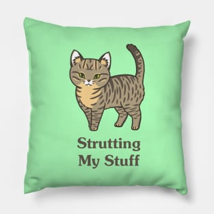 Strutting My Stuff Cat Pillow