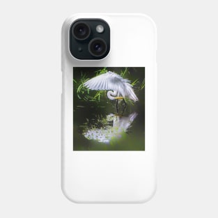 Preening egret Phone Case