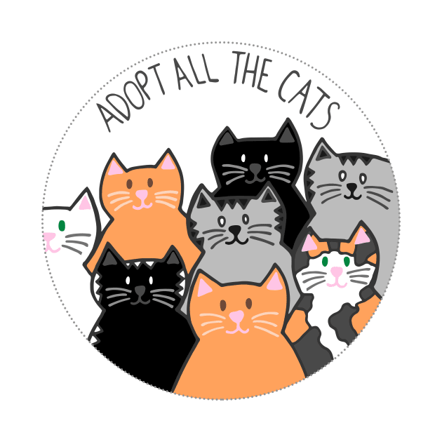 Adopt All The Cats by carolinewillustration