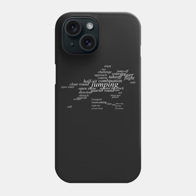 Equestrian Dictionary - Jumping (dark) Phone Case by ThunderboltFire