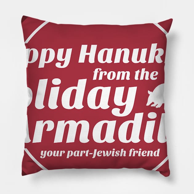 Holiday Armadillo Pillow by TeeAgromenaguer