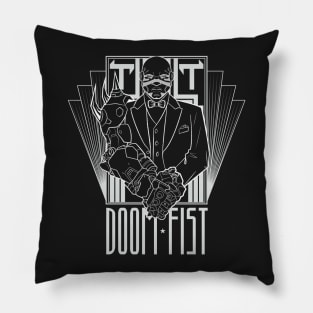 The Great Doomfist (white on dark) Pillow