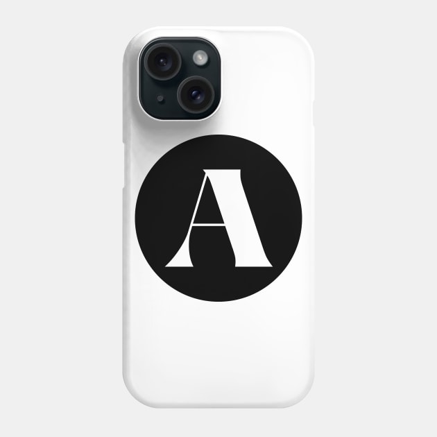 A (Letter Initial Monogram) Phone Case by n23tees