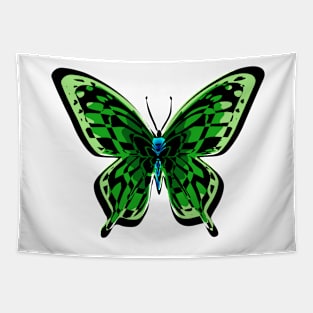 Green Blue Butterfly Tapestry