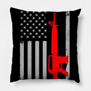 I Am The Militia 2nd Amendment Proud American Flag Pro Gun Pillow