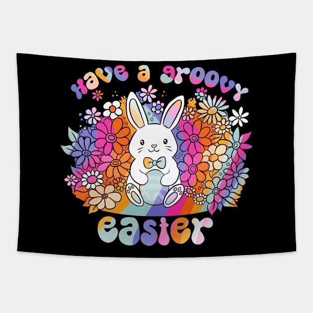 Have a groovy easter a fun easter day design Tapestry by Yarafantasyart