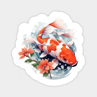 Koi Fish In A Pond Magnet