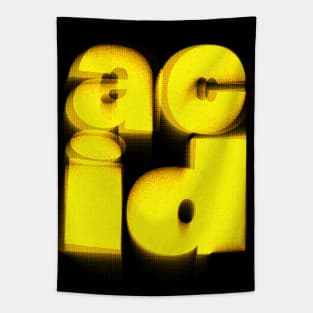 Acid  ---- Retro Acid House Typography Music Design Tapestry