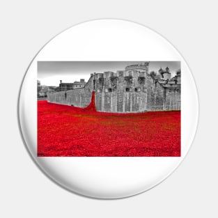 Tower of London Red Poppies Pin