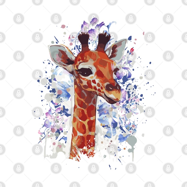 Giraffe - Cute Giraffe - Giraffe Drawing by BabyYodaSticker