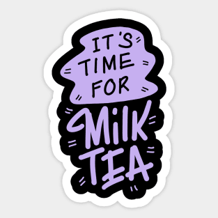 Boba milk tea with glasses Sticker for Sale by c4k5llc