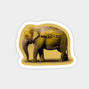 NYC Elephant Taxi Magnet