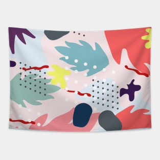 Pink abstract pattern Tapestry