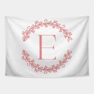 Pink Monogram- Letter E Tapestry