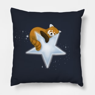 Sleeping Red Panda Star Pillow