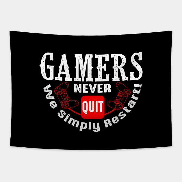 Gamers Never Quit Tapestry by Made In Kush