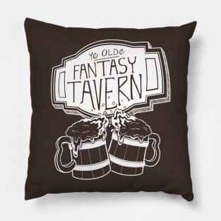 Fantasy Tavern - White Design Pillow