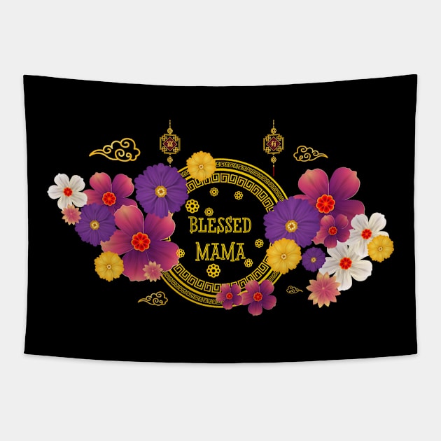 Blessed Mama - Mother Day Tapestry by UnderDesign