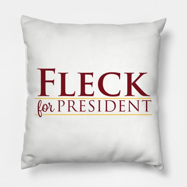 Fleck For President Pillow by Parkeit