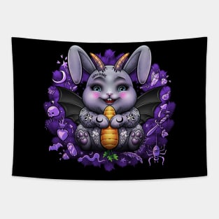 creepy cute bunny witchcraft Tapestry