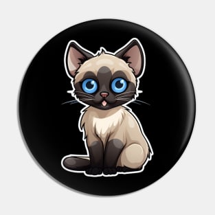 Cute Siamese Cat Lover Funny Siamese Cat Pin