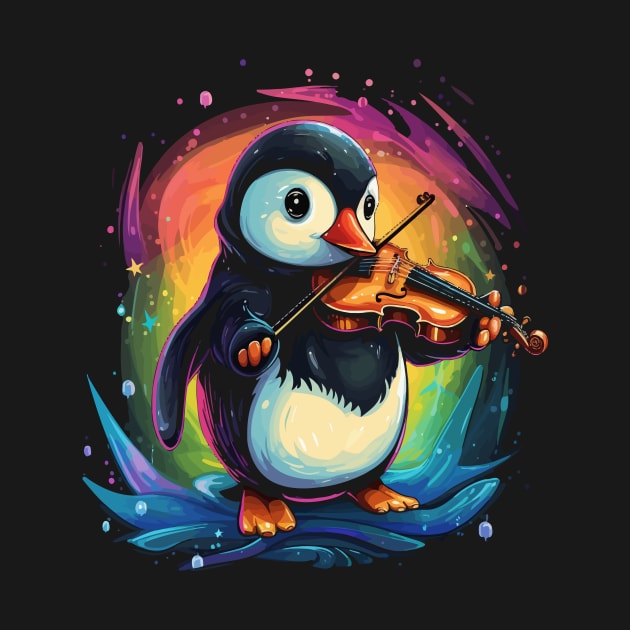 Penguin Playing Violin by JH Mart