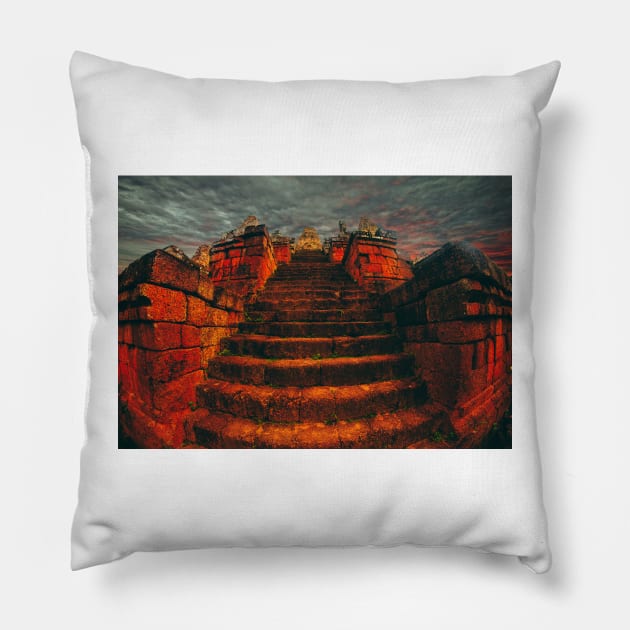 Pre Rup Temple at sunrise Pillow by dags