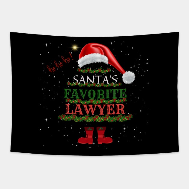 Santa's Favorite Lawyer Christmas Gift Tapestry by Positive Designer