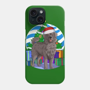 Newfoundland Dog Cute Santa Christmas Gift Phone Case